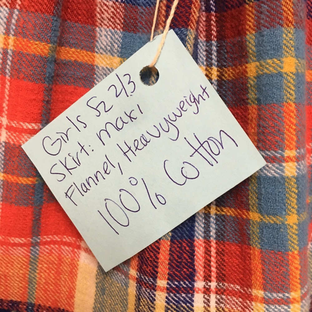 Skirt Flannel Girls 2/3 Maxi Colorful Ruffle Tier 100% Cotton Mom and Pop's Kids - Picture 4 of 10
